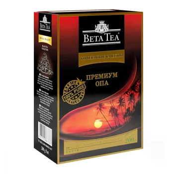 Tea beta tea "Royal quality" ope premium ", Black Leaf, 200 gr 
Tea beta tea "Royal quality" ope premium ", Black Leaf, 200 gr