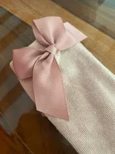 2020 calcetines de niñas bebé nuevo niños chica lazo grande hasta la rodilla largo suave calcetines Bowknot 100% algodón 0-3 años calcetines recién nacido