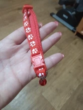 Colorido suministros para mascotas, Collar de gato y Collar de pata del gato ajustable Collar con cascabel posicionamiento huella Collar Dropship