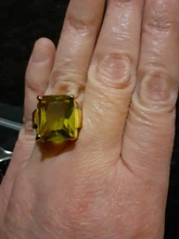 FDLK Retro de las mujeres de la joyería Vintage corte de la princesa diamante amarillo de imitación de regalo anillos de boda Banda, tamaño 5-12