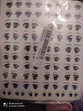 Pegatinas de Ojos de dibujos animados de varios estilos, pegatinas de Anime para cara de muñeca, pegatinas de adhesivo de órgano, bricolaje, Chips de ojo de cristal, accesorios para muñecas de papel