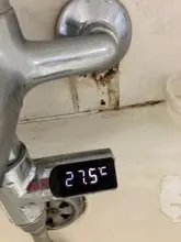 Medidor de temperatura del agua, pantalla Led Celsius, plástico, rotación de 360 grados, termómetro de ducha eléctrica