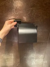 Roll-Holder Toilet-Paper Kitchen-Accessory Stainless-Steel Bathroom Black-Design Wall-Mounted
