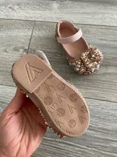 Zapatos de princesa brillantes para niños, zapatillas de perlas con diamantes de imitación para fiesta y boda, D487, 2020