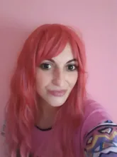 LOUIS FERRE largo degradado rojo rosado pelucas sintéticas azul púrpura Cosplay peluca con Bnags para las mujeres negras resistente al calor de fibra