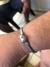 Pulsera con abalorio Chapado en plata Original para mujer, cadena de oro de serpiente rosa, pulseras básicas, dijes, cuentas, joyería DIY 2019