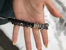 Pulsera de acero inoxidable con cuentas de ojo de tigre para hombre, cadena de eslabones de acero inoxidable, brazalete de Yoga, joyería para hombre 2020