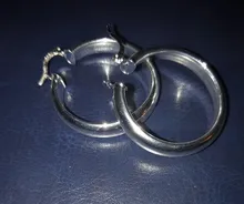 Pendientes de argolla plateados para mujer, regalo de boda, joyería fina europea, regalo de Navidad, gran oferta, fiesta de compromiso, 925