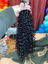 Pelo Rizado sintético para mujer, 9 mechones, 60cm, 65cm, 70cm, Pelo Rizado Afro, 300g, color marrón claro, Pelo Rizado resistente al calor