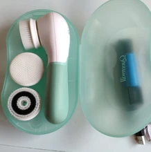 Cepillo eléctrico de silicona para limpieza Facial, cepillo limpiador de poros faciales, masajeador con Estuche De Viaje