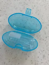 Cepillo de dientes con caja para dedos de bebé, cepillo de limpieza de goma suave de silicona para niños, masaje transparente, cuidado Dental