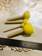Chico brocha de esponja para pintura, pintura Original con mango de madera, Graffiti, juguete temprano, suministros de arte DIY, regalos, 4 unidades