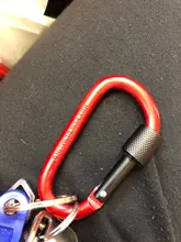 Paracord-Cadena de mosquetones de aluminio de 8cm, Clip de bloqueo rotativo, hebilla de anillo D, llavero, gancho de presión de montaña para acampada, Kit de viaje al aire libre