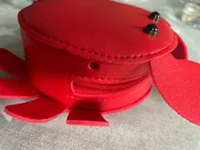 Mini bolso cruzado con forma de cangrejo para niños, accesorios adorables, monedero, a la moda, de cuero PU, bolso de hombro