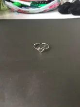 Kpop-Anillos anudados para mujer, anillo Simple hueco en forma de corazón, apertura ajustable, corazón de melocotón