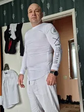 Camiseta de manga larga para gimnasio, ropa de marca de algodón para correr, camisa para ejercicio de culturismo 2XL, Otoño, nueva