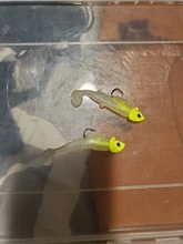 Minfishing 2 uds japonesa de la cabeza de la plantilla luminosa de cuerpo suave pesca señuelo Crankbait artificiales de silicona cebo con peso 4g/8,5g/16g