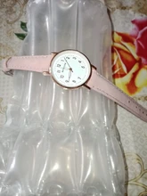 Reloj analógico con correa de cuero y cuarzo para mujer, accesorio de pulsera con correa de cuero, estilo clásico y redondo