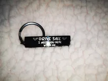 LLavero de seguridad de acero inoxidable para coche, accesorio para llaves, bonito y divertido, para pareja, novio y novia, color negro