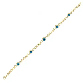 5 eyes Gold Bracelet 01-420-BD023
5 eyes Gold Bracelet 01-420-BD023