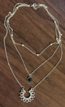 ¡El más nuevo! Color oro multicapa Vintage colgante de cristal de las mujeres collar de Luna estrella cuerno gargantilla de la Media Luna collares joyería