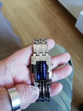 Reloj de lujo para amantes de los hombres y las mujeres de acero inoxidable azul binario luminoso LED pantalla electrónica relojes deportivos de moda para mujeres