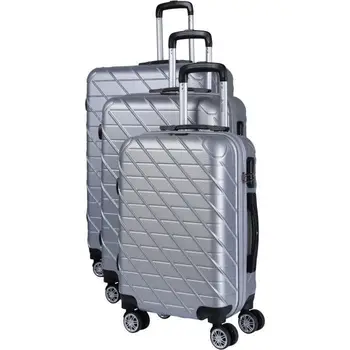 JEAN LOUIS SCHERRER Set of 3 suitcases ABS 8 wheels 75 Silver
JEAN LOUIS SCHERRER Set of 3 suitcases ABS 8 wheels 75 Silver