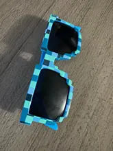 WarBLade-gafas de sol de tamaño más pequeño para niños y niñas, lentes de sol infantiles con forma de píxel, mosaico, regalo para niños, fietsbril