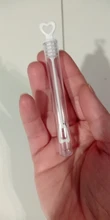 Botella de jabón de burbujas con varita de corazón para niño, compacto y portátil juguete de burbujas de jabón, ideal para decoración de boda, 100/ 60 uds.