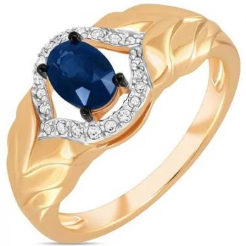 Lucas gold ring with sapphire and red gold diamonds 
Lucas gold ring with sapphire and red gold diamonds