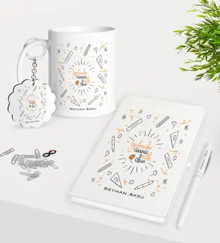 Personalized Teachers Present-Day Happy Mug Keychain White Notebook Pen Gift Seti-1
Personalized Teachers Present-Day Happy Mug Keychain White Notebook Pen Gift Seti-1