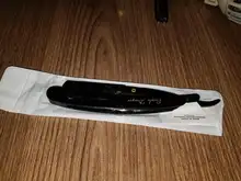 FnLune hombres recto peluquería de afeitar de pelo en el sobaco pelo púbico navaja plegable herramienta de depilación y 1 hoja El estilista sostiene una navaja y envía una cuchilla para afeitar el vello de las axilas