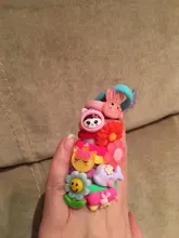 10 unids/set lindo bebé banda de pelo de dibujos animados de los niños Pelo elástico cuerdas gorras de goma Haarband bebé accesorios para el pelo