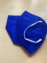 Mascarilla facial FFP2 KN95 para adultos, máscara respirador reutilizable a prueba de polvo, con filtro para la boca, color azul y rosa