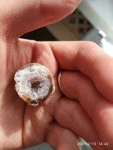 1Pc Natural ágata Geode de colección de minerales curativos piedras de cristal cuentas mitades para Diy colgante de joyería de las mujeres haciendo