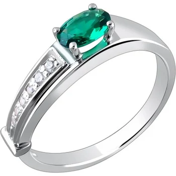 Esthete ring with emerald and cubic zirconia 
Esthete ring with emerald and cubic zirconia