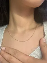 Gargantilla de Plata de Ley 925 para mujer, cadena de oro con colgante de cuentas, collar de cadena al por mayor de color dorado, rosa y plateado