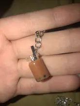 Llaveros de perla artesanal a la moda para hombre y mujer, llaveros colgantes de aleación, taza de café o té