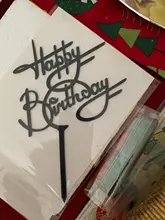 Pastel de acrilico feliz cumpleaños, decoración de pastel de cumpleaños, banderas para niños, adornos de pastel de fiesta, Baby Shower