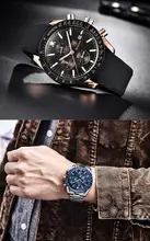 BENYAR- Relojes de marca de lujo para hombre, reloj masculino con correa de silicona, resistente al agua, de cuarzo, cronógrafo militar