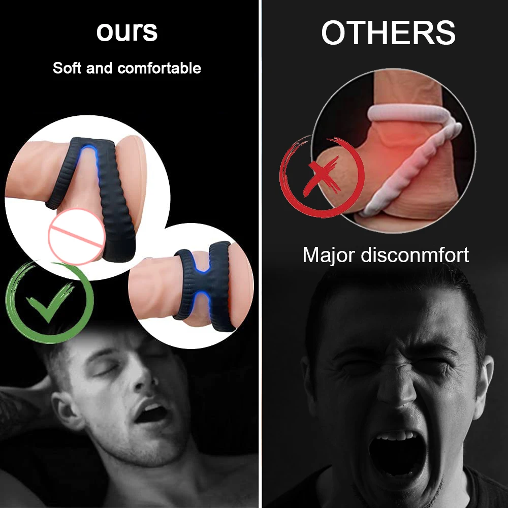 Penis Ring Couple Vibrator Sex Toys for Men Cock Ring Delay Ejaculation Cockring Sexy Goods for Male Adults 18 Penis Ring Couple Vibrator Sex Toys for Men Cock Ring Delay Ejaculation Cockring Sexy Goods for Male Adults 18
