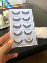 Pestañas postizas de visón Natural, 5 pares, hechas a mano, gruesas, de algodón, pestañas postizas de maquillaje con fecha