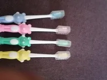 4 unids/set de dibujos animados lindo cepillo de dientes para niños de carbón de bambú mango corto Niños cepillo de dientes de bebé cuidado de los dientes