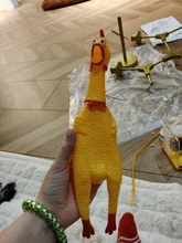 Pollo chillón de goma, bonita y divertida caricatura, Grande/cachorro interactivo, perro de juguete, Limpieza de dientes, Sm ll, juguetes para mascotas