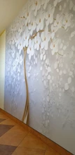Wallpaper Mural Living-Room Tv Background Flowers Tree White Custom 3d for And Black