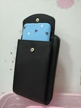 Billetera Color sólido de cuero para mujer, bolso de hombro para teléfono móvil con correas, soporte para tarjeta grande, BILLETERA, bolso de mano, bolsillos, 2020