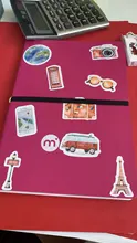 46 unidades por paquete, pegatinas de etiqueta de paisaje de viaje, etiquetas de papelería decorativas, pegatinas de Scrapbooking, álbum diario Diy, etiqueta adhesiva