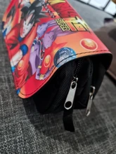 Estuche para lápices con personajes de Anime, estuche para lápices de gran capacidad con cremallera, estuche para cosméticos de PU