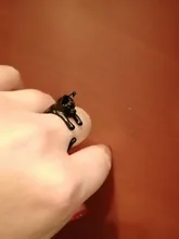 Anillo ajustable para gato, anillos de animales, joyería para hombre y mujer