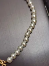 Gargantilla de perlas góticas para mujer, Collar de Color dorado, colgante Lasso, joyería en el cuello, cadena de cuentas, Gargantilla para niña, Kpop